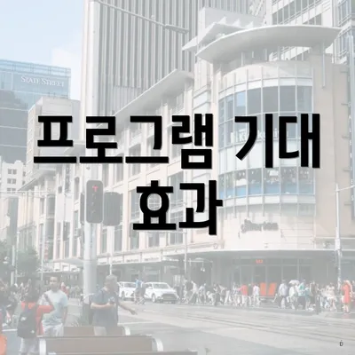 프로그램 기대 효과