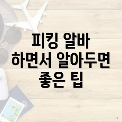 피킹 알바 하면서 알아두면 좋은 팁