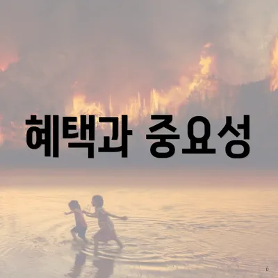혜택과 중요성