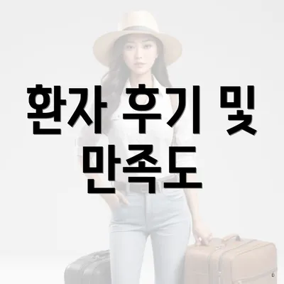 환자 후기 및 만족도