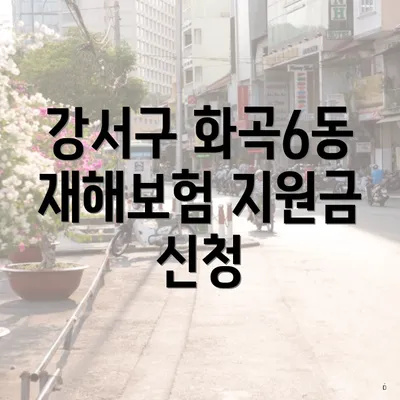 강서구 화곡6동 재해보험 지원금 신청