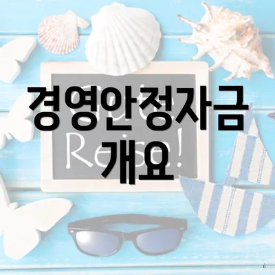 경영안정자금 개요