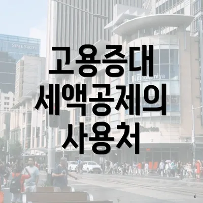 고용증대 세액공제의 사용처
