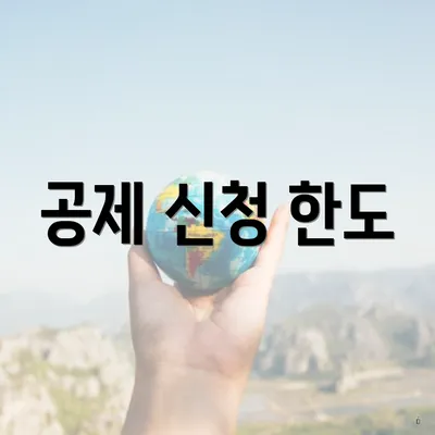 공제 신청 한도