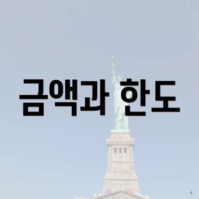 금액과 한도