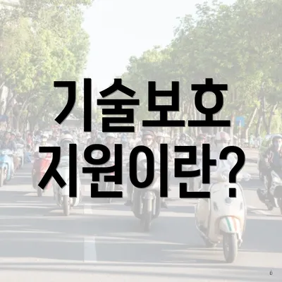 기술보호 지원이란?