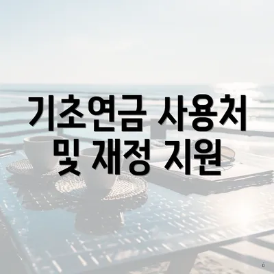 기초연금 사용처 및 재정 지원