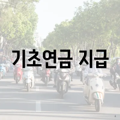 기초연금 지급