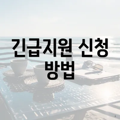 긴급지원 신청 방법