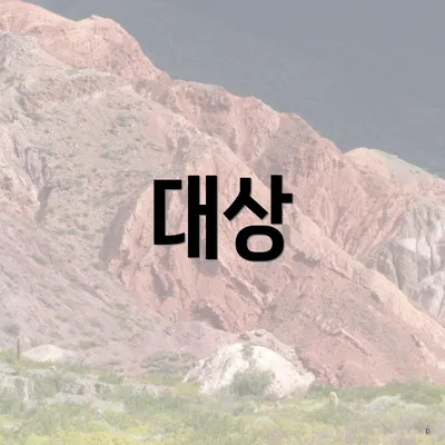 대상