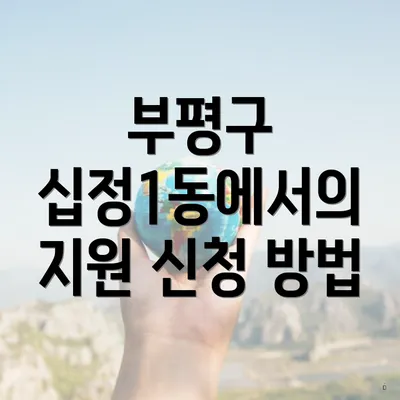 부평구 십정1동에서의 지원 신청 방법