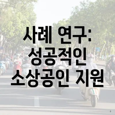 사례 연구: 성공적인 소상공인 지원