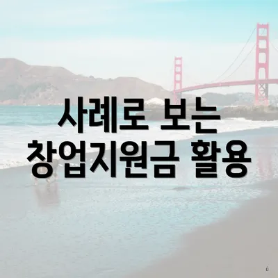 사례로 보는 창업지원금 활용