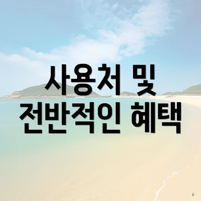 사용처 및 전반적인 혜택