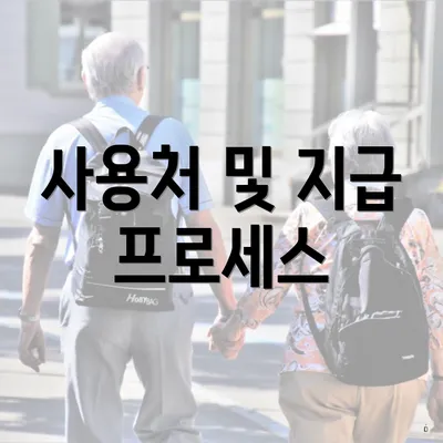 사용처 및 지급 프로세스