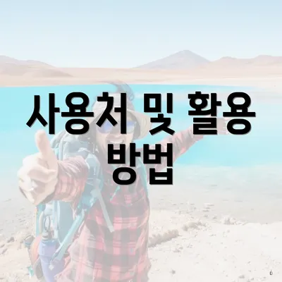 사용처 및 활용 방법