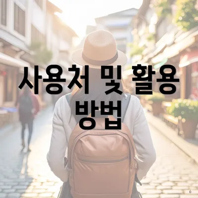 사용처 및 활용 방법
