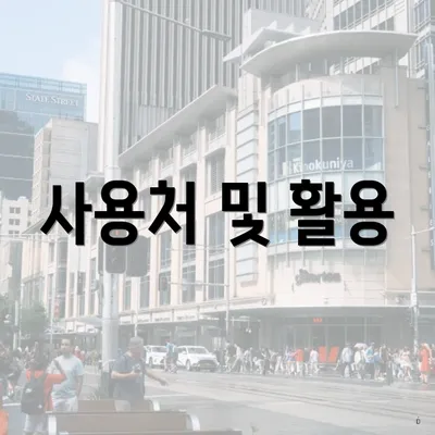 사용처 및 활용