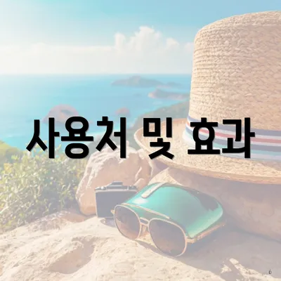 사용처 및 효과
