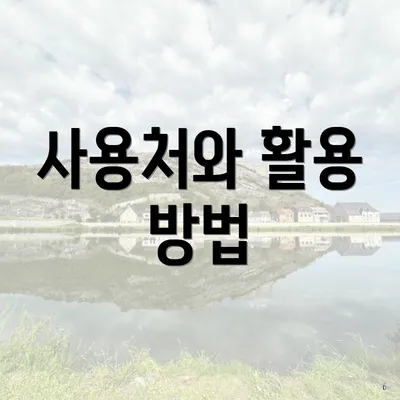 사용처와 활용 방법