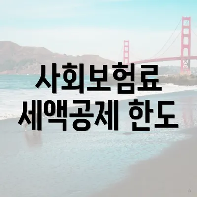 사회보험료 세액공제 한도