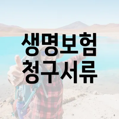 생명보험 청구서류