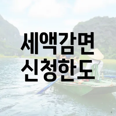 세액감면 신청한도