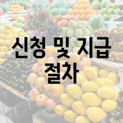 신청 및 지급 절차