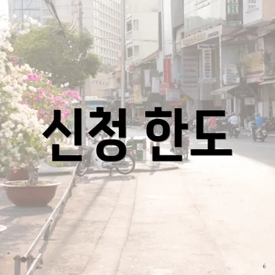 신청 한도