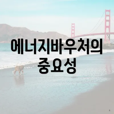 에너지바우처의 중요성