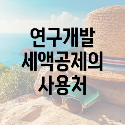 연구개발 세액공제의 사용처