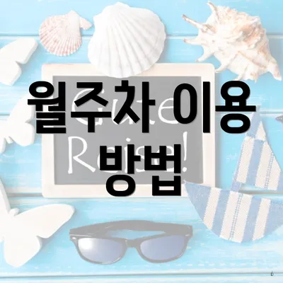 월주차 이용 방법