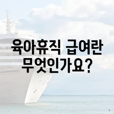 육아휴직 급여란 무엇인가요?