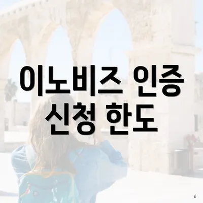 이노비즈 인증 신청 한도