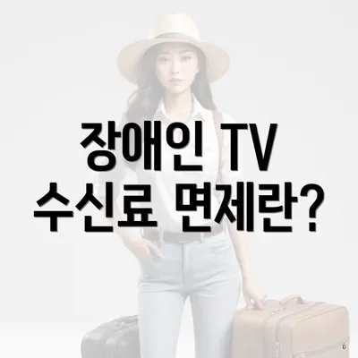 장애인 TV 수신료 면제란?