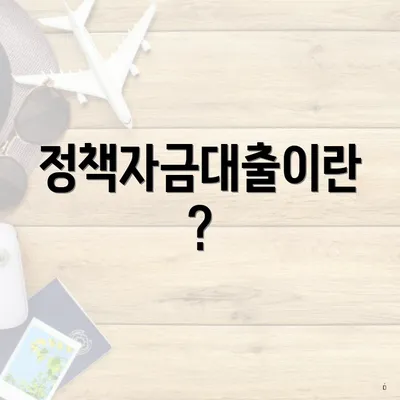 정책자금대출이란?