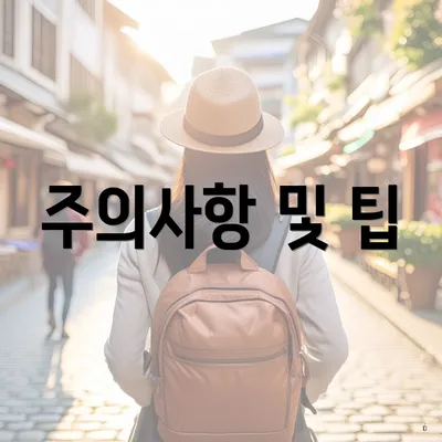 주의사항 및 팁