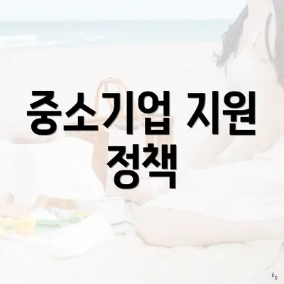 중소기업 지원 정책