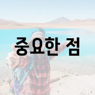 중요한 점