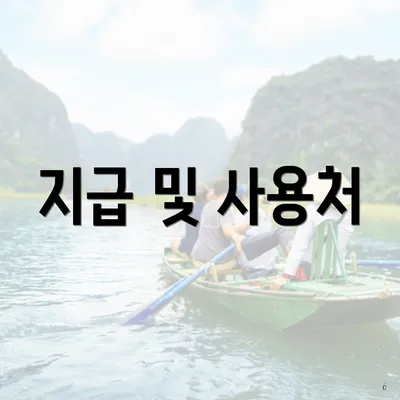 지급 및 사용처