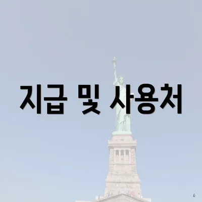 지급 및 사용처