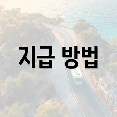 지급 방법