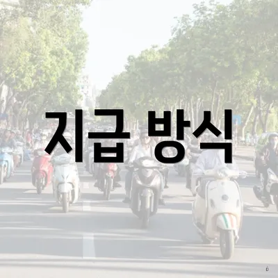 지급 방식