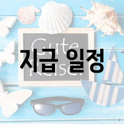 지급 일정
