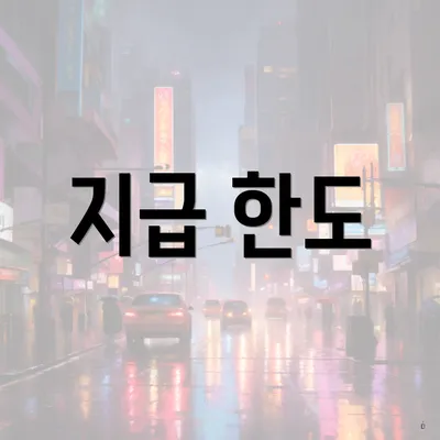 지급 한도