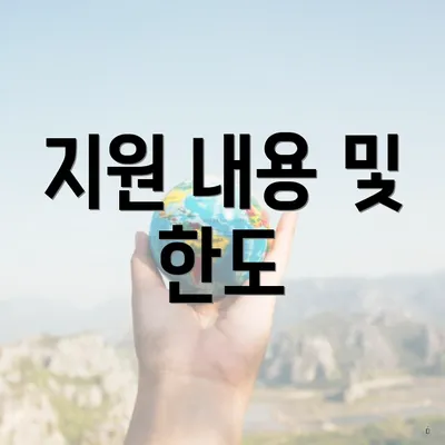 지원 내용 및 한도