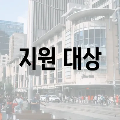 지원 대상