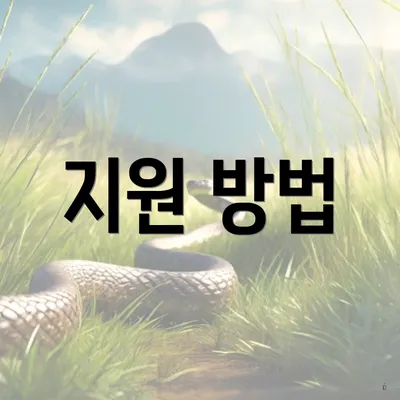 지원 방법