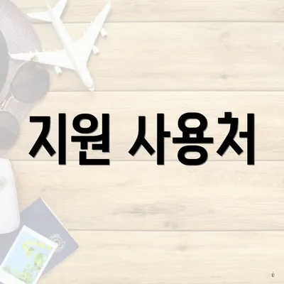 지원 사용처
