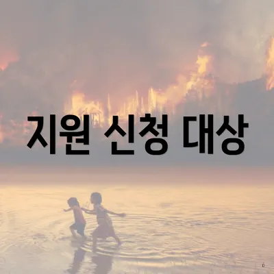지원 신청 대상